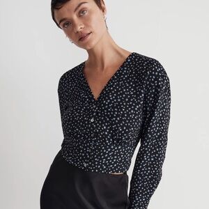 Madewell V-neck Button-Down Top